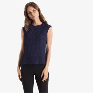 M.M. LaFleur The Eugenia Top—Pleated Jersey Aegean Blue M NWT